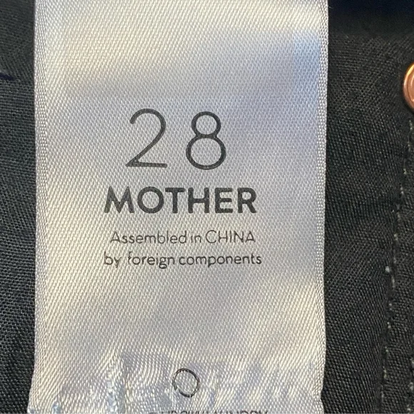 Mother High Waisted Looker in Tricks Of The Trade Black Faux Suede - 28